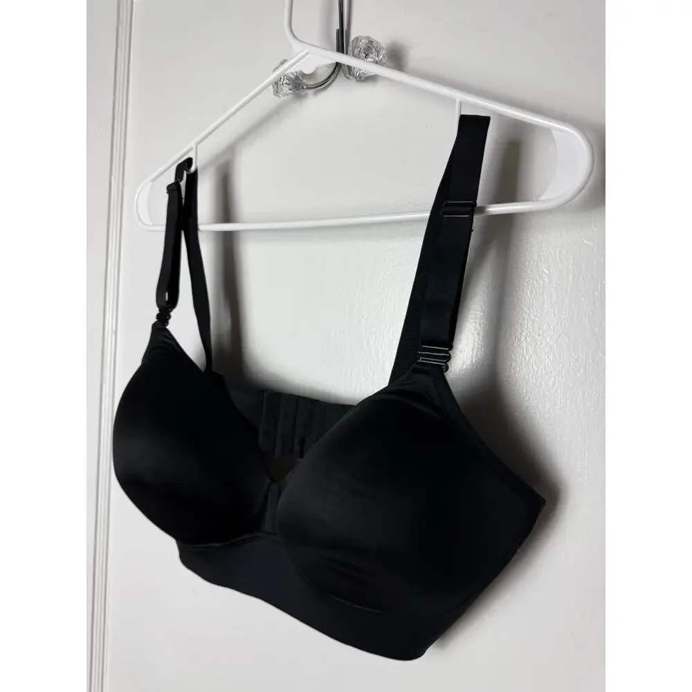 Warner’s Bra 38DD Black Wireless Full Coverage Padded Comfort Support Everyday